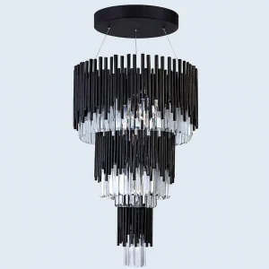 Moderni putkityylinen kardimallinen 3-kerroksinen kattokruunu