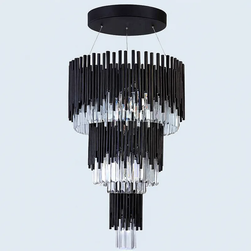 Moderni putkityylinen kardimallinen 3-kerroksinen kattokruunu