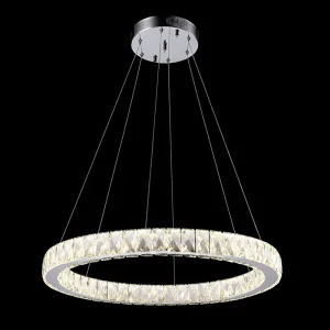 Moderni kristallikruunu 50 cm, pyöreä, teräs