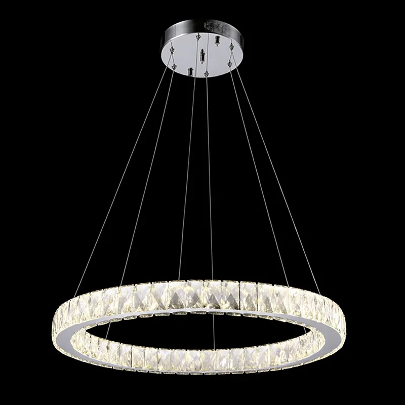 Moderni kristallikruunu 50 cm, pyöreä, teräs
