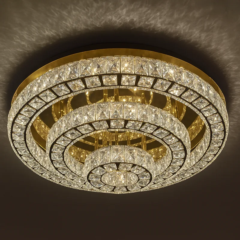 Moderni kattokruunu 60, kolmipuolinen(Kristalli)