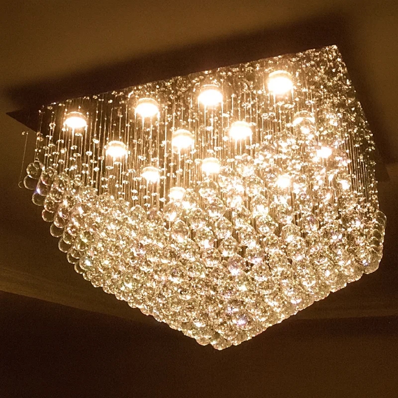 Neliönmuotoinen kattokristallikruunu, malli 80