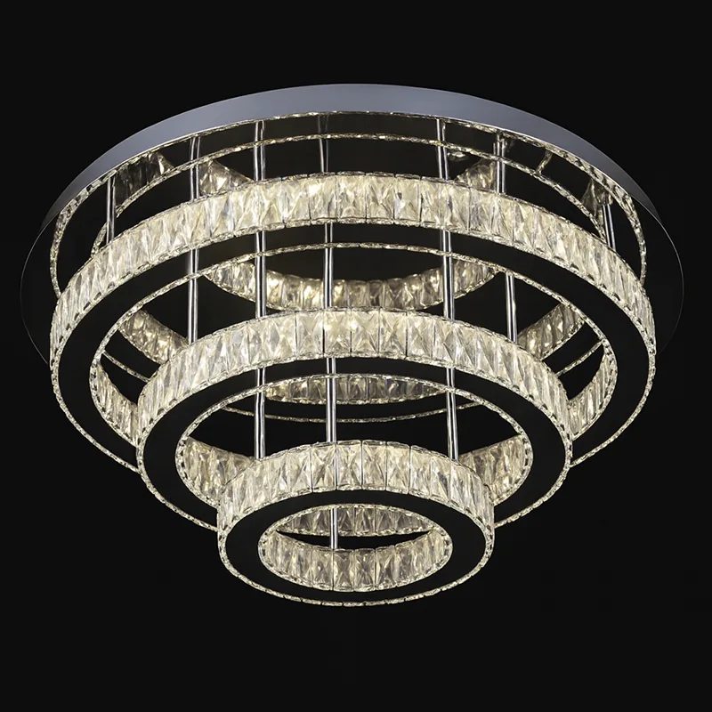 Moderni pyöreä kattokruunu 20-40-60 cm, teräs