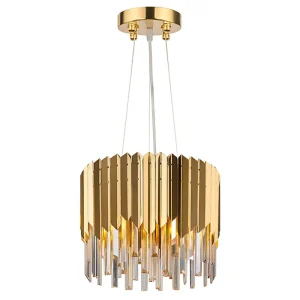 Moderni 50 cm kultainen teräs kattokruunu 50 cm