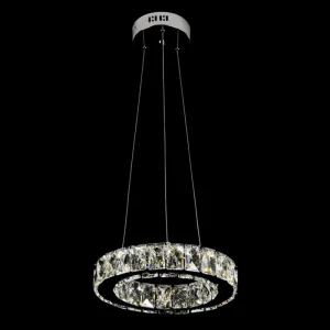 Moderni kristallikattovalaisin, pyöreä 30 cm, teräs