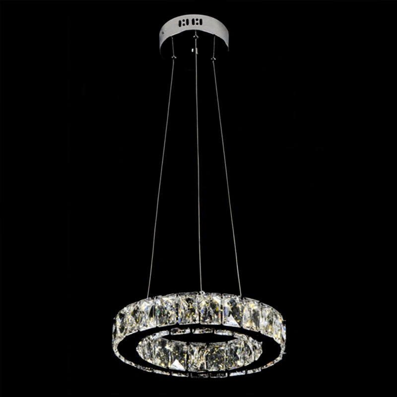 Moderni kristallikattovalaisin, pyöreä 30 cm, teräs