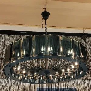 Moderni Larisa-kattokruunu, halkaisija 100 cm, musta