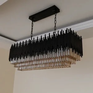 Moderni lineaarinen putkityylinen korttimallinen kattokruunu 100