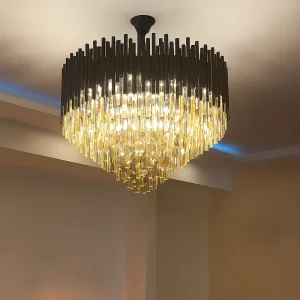 Moderni kristallinen putkilo-loiste (80 cm halkaisija